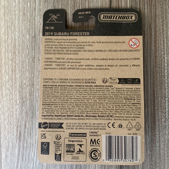2019 Subaru Forester Matchbox Car 2024 HVL81 MB1236 MB 78 Mattel MBX Off Road 🆕 - Picture 5 of 6